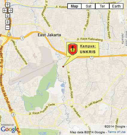 Lokasi Kampus & Peta (Google Map) Universitas Krisnadwipayana Jakarta Nomor